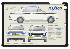 Ford Escort MkI Mexico 1970-74 (Blue) Small Tablet Covers